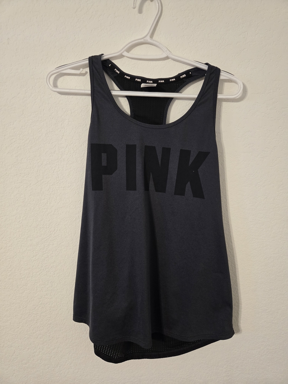 PINK Victoria's Secret Black Performance Halter Tank Top